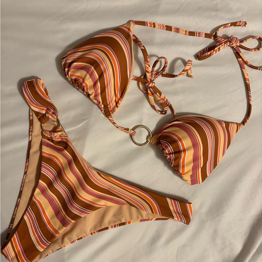 Princess Polly Striped Bikini Set